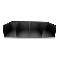CONTROLTEK Trays, 4 Compartments, 16 x 8 x 4, Heavy Gauge Steel, Black (CNK500070)