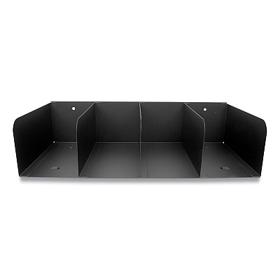 CONTROLTEK Trays, 4 Compartments, 16 x 8 x 4, Heavy Gauge Steel, Black (CNK500070)