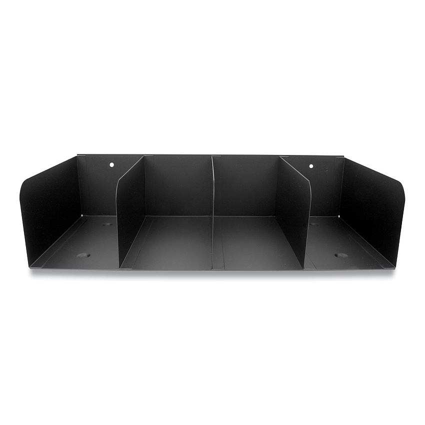 CONTROLTEK Trays, 4 Compartments, 16 x 8 x 4, Heavy Gauge Steel, Black (CNK500070)