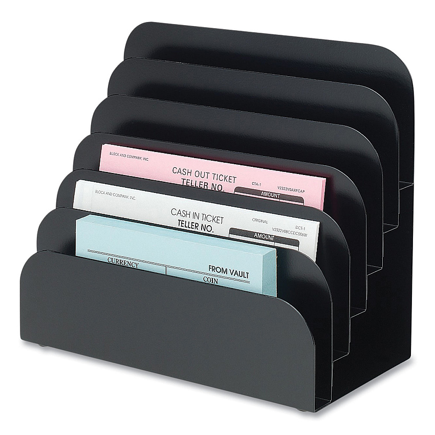 CONTROLTEK Trays, 6 Compartments, 8.25 x 7.25 x 4, Heavy Gauge Steel, Black (CNK500075)