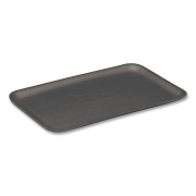 Pactiv Evergreen Supermarket Tray, #7S, 5.63 x 14.16 x 0.67, Black, Foam, 250/Carton (0TFB07S00000)