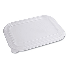 World Centric PLA Lids for TRSC60 Fiber Containers, 7.8 x 10.2 x 0.5, Clear, Plastic, 400/Carton (WORTRLCS10)