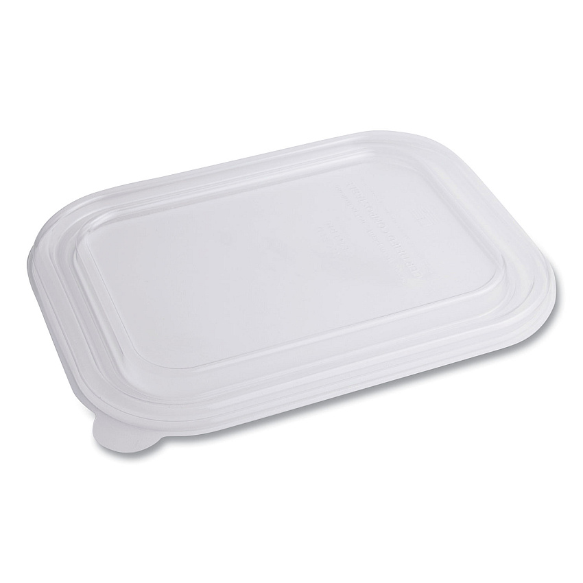 World Centric PLA Lids for TRSC60 Fiber Containers, 7.8 x 10.2 x 0.5, Clear, Plastic, 400/Carton (WORTRLCS10)