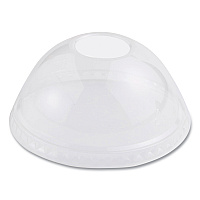 World Centric PLA Clear Cold Cup Lids, Dome Lid, Fits 9 oz to 24 oz Cups, 1,000/Carton (WORCPLCS12D)