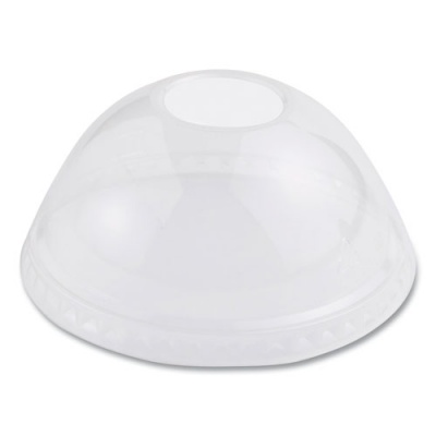 World Centric PLA Clear Cold Cup Lids, Dome Lid, Fits 9 oz to 24 oz Cups, 1,000/Carton (CPLCS12D)