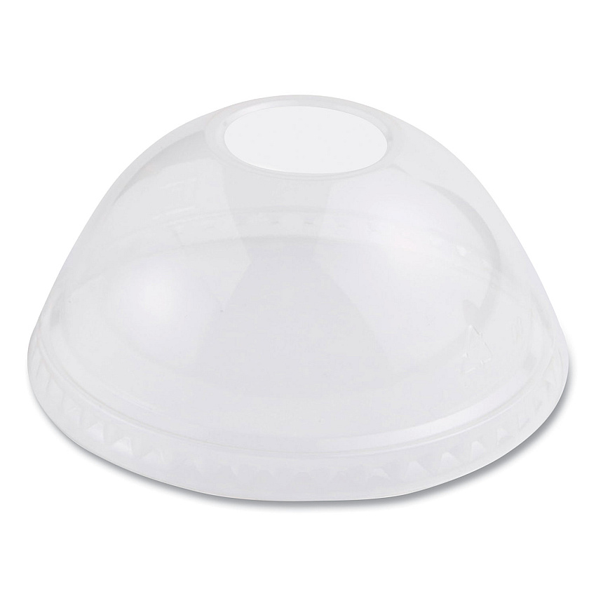 World Centric PLA Clear Cold Cup Lids, Dome Lid, Fits 9 oz to 24 oz Cups, 1,000/Carton (WORCPLCS12D)