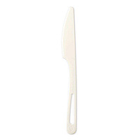 World Centric TPLA Compostable Cutlery, Knife, 6.7", White, 1,000/Carton (WORKNPS6)