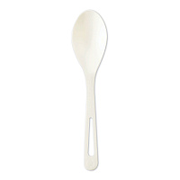 World Centric TPLA Compostable Cutlery, Spoon, 6", White, 1,000/Carton (WORSPPS6)