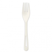 World Centric TPLA Compostable Cutlery, Fork, 6.3", White, 1,000/Carton (FOPS6)