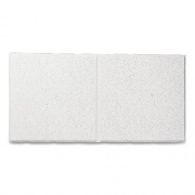 Armstrong Fine Fissured Second Look Ceiling Tiles, Directional, Angled Tegular (0.94"), 24" x 48" x 0.75", White, 10/Carton (1761C)
