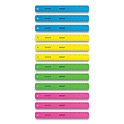Westcott Non-Shatter Flexible Ruler, Standard/Metric, 12" (30 cm) Long, Plastic, Assorted Translucent Colors, 12/Box (ACM17721)