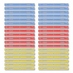 Westcott Plastic Ruler, Standard/Metric, 12" (30 cm) Long, Assorted Translucent Colors (ACM17722)
