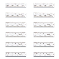 Westcott Clear Flexible Acrylic Ruler, Standard/Metric, 6" (15 cm) Long, Clear, 12/Box (ACM17723)