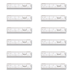 Westcott Clear Flexible Acrylic Ruler, Standard/Metric, 6" (15 cm) Long, Clear, 12/Box (ACM17723)