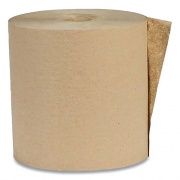 Eco Green Recycled Hardwound Paper Towels, 1-Ply, 1.8 Core, 7.88 x 800 ft, Kraft, 6 Rolls/Carton (EK80186)