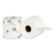 Eco Green Recycled 2-Ply Standard Toilet Paper, Septic Safe, White, 4.25" Wide, 500 Sheets/Roll, 80 Rolls/Carton (EB8542)