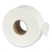 Eco Green Recycled 1-Ply Jumbo Bathroom Tissue, Septic Safe, White, 3.5" x 3,000 ft, 12 Rolls/Carton (EJ931)