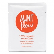 Aunt Flow 100% Organic Cotton Day Pads with Wings, Regular, 500/Carton (00125)