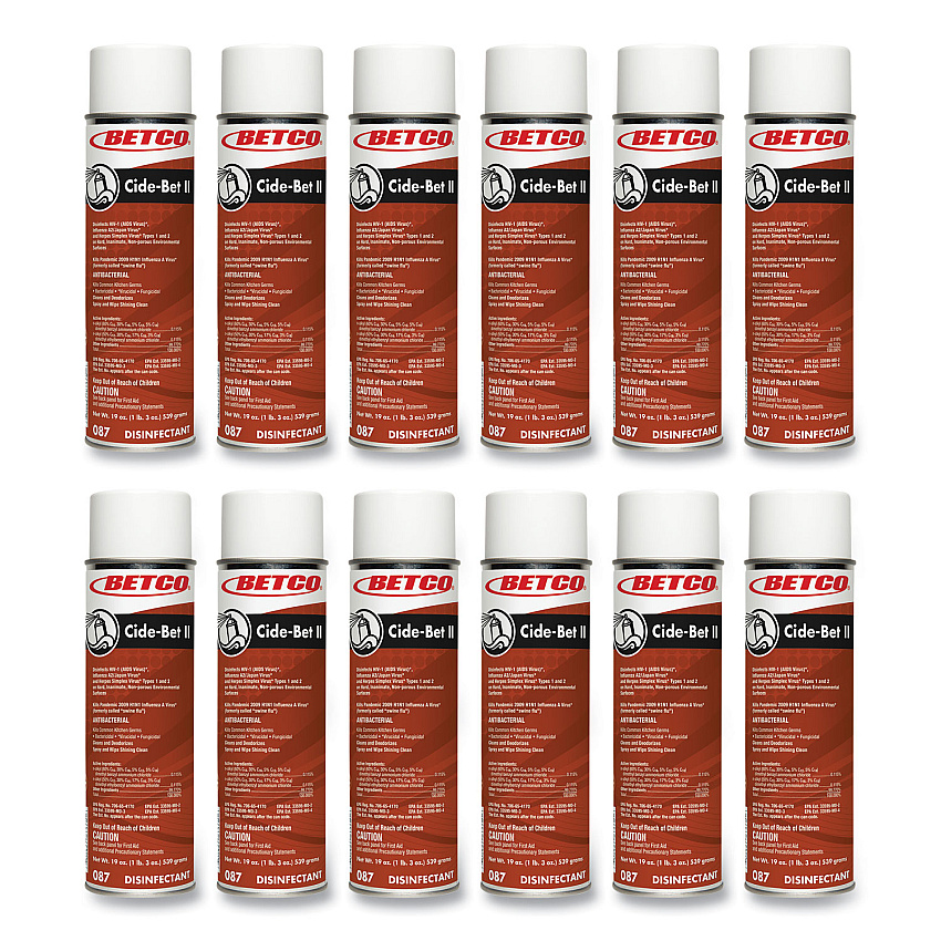 Betco Cide-Bet II Aerosol Disinfectant Spray, Floral Scent, 19 oz Aerosol Spray, 12/Carton (BET0872300)
