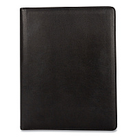 Bond Street Faux-Leather Padfolio with Solar Calculator, 9 x 12 Pad, 9.75 x 12.5, Black (BND5040BSBLACK)