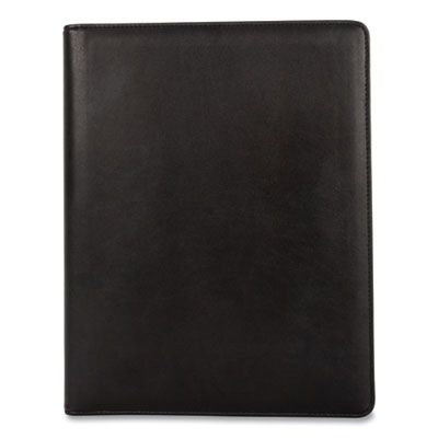 Bond Street Faux-Leather Padfolio with Solar Calculator, 9 x 12 Pad, 9.75 x 12.5, Black (5040BSBLACK)