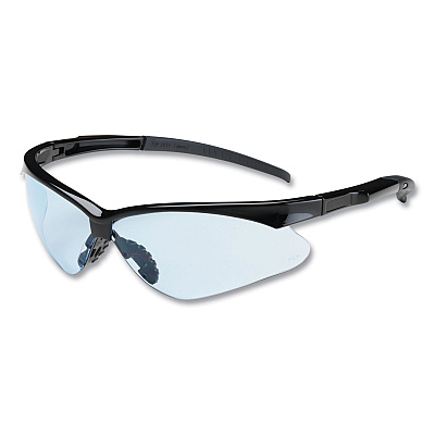 Bouton Adversary Optical Safety Glasses, Scratch-Resistant, Light Blue Lens, Black Frame (BOU250280003)