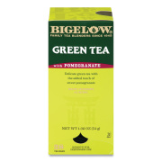Bigelow Green Tea with Pomegranate, 0.07 oz Tea Bag, 28/Box (RCB10363)