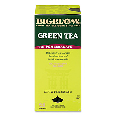 Bigelow Green Tea with Pomegranate, 0.07 oz Tea Bag, 28/Box (BTCRCB10363)