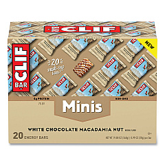 CLIF Bar Energy Bar Minis, White Chocolate Macadamia Nut, 1 oz, 20/Box (CBCCCC37295)