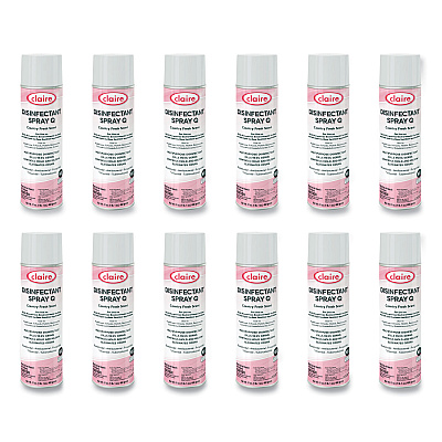 Claire Spray Q Disinfectant, Country Fresh Scent, 17 oz Aerosol Spray, 12/Carton (CGCCL1001)