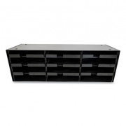 Huron Steel Rack, 12 Compartments, 33.5 x 12 X 10.5, Black (HASZ0209)