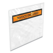 Coastwide Professional Packing List Envelope, Top-Print Front: Packing List Enclosed, 5.5 x 4.5, Clear/Orange, 1,000/Carton (688605)