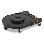 Coastwide Professional Click-Connect Waste Receptacle Dolly, Male End, For 32 to 44 gal Receptacles, 29.8 x 21.9 x 6.6, Black/Orange (24380833)