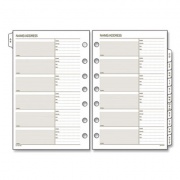 AT-A-GLANCE Day Runner Telephone/Address 1/12-Cut A-Z Tab Refill for Planners/Organizers, 8.5 x 5.5, White Sheets, Undated (210100)