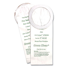 Green Klean Replacement Vacuum Bags, Fits NSS Outlaw/ProTeam QuarterVac/Sandia/Sanitaire, 10/Pack (GRKQVACP)