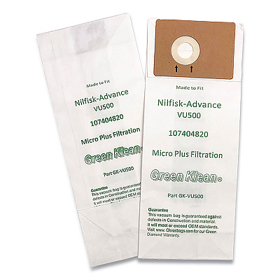 Green Klean Replacement Vacuum Bags, Fits Advance VU500, 10/Pack (GRKVU500P)