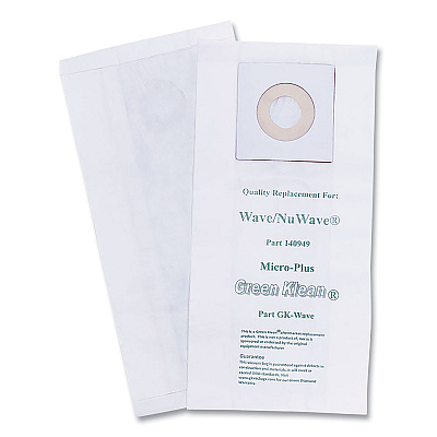 Green Klean Replacement Vacuum Bags, Fits Windsor Chariot iVac/Nuwave, 10/Pack (GRKWAVEP)