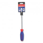 Workpro Straight-Handle Cushion-Grip Screwdriver, 5/16" Slotted Tip, 8" Shaft, Blue/Red (W021019WE)