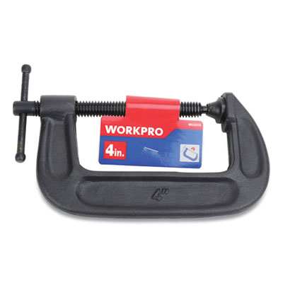 Workpro Steel C-Clamp, 4" Capacity, Black (W032019WE)