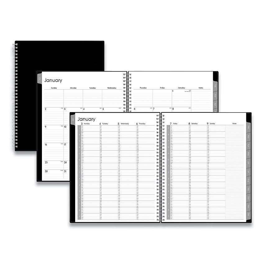 Blue Sky Enterprise Weekly Appointment Planner, 11 x 8.5, Black Cover, 12-Month (Jan to Dec): 2026 (111289)