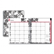 Blue Sky Analeis Monthly Planner, Analeis Floral Artwork, 10 x 8, White/Black/Coral Cover, 12-Month (Jan to Dec): 2023 (100004)