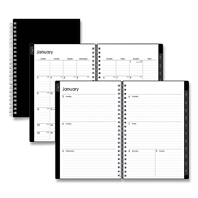 Blue Sky Enterprise Weekly/Monthly Planner, 8 x 5, Black Cover, 12-Month (Jan to Dec): 2026 (111291)