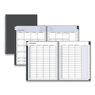 Blue Sky Passages Appointment Planner, 11 x 8.5, Charcoal Cover, 12-Month (Jan to Dec): 2026 (100009)