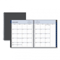 Blue Sky Passages Monthly Planner, 10 x 8, Charcoal Cover, 12-Month (Jan to Dec): 2023 (100011)