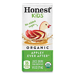Honest Kids Organic Juice Drink, Appley Ever After, 6 oz, 50/Carton (HNTCCU41979)