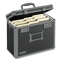 Vaultz Locking Personal File Tote, Letter, 7.25 x 13.75 x 12.5, Tactical Black (IDEVZ00310)