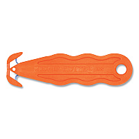 Klever Kutter Kurve Blade Plus Safety Cutter, 5.75" Plastic Handle, Orange, 10/Box (KLVPLS100G)