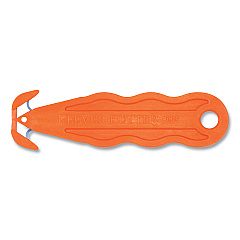 Klever Kutter Kurve Blade Plus Safety Cutter, 5.75" Plastic Handle, Orange, 10/Box (KLVPLS100G)
