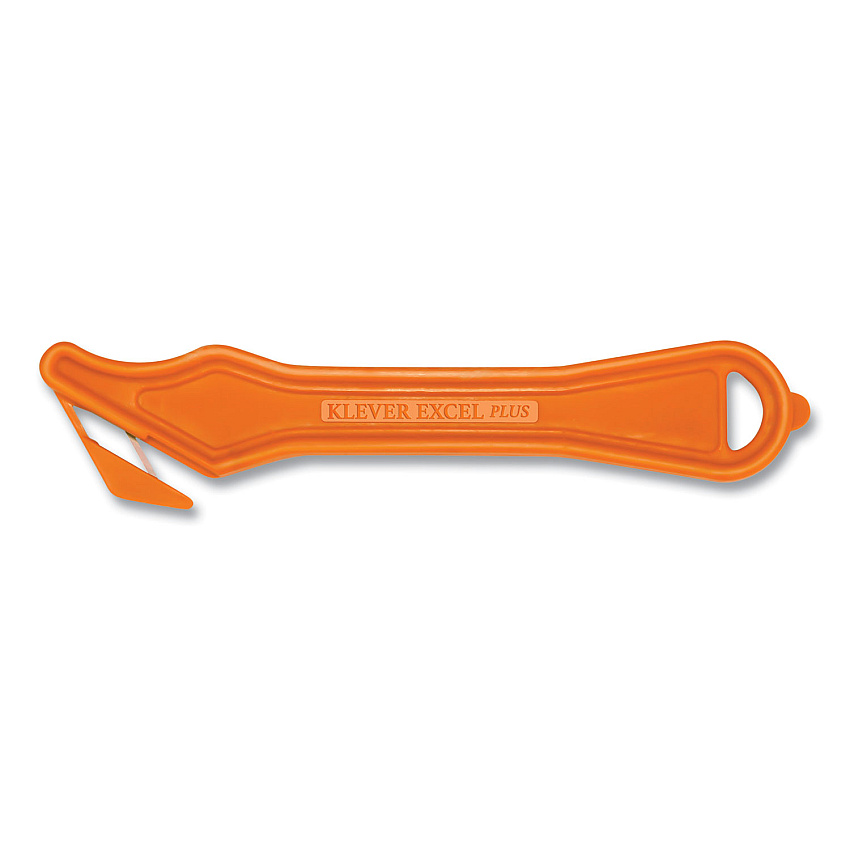 Klever Kutter Excel Plus Safety Cutter, 7"  Plastic Handle, Orange, 10/Box (KLVPLS40030G)