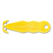 Klever Kutter Kurve Blade Plus Safety Cutter, 5.75" Plastic Handle, Yellow, 10/Box (PLS100Y)